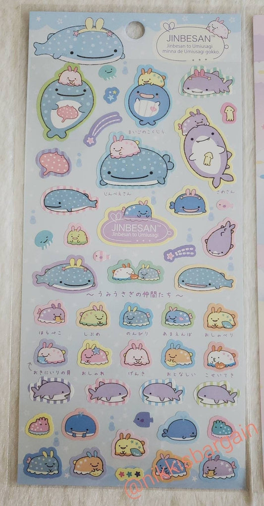 San-x Jinbesan Umiusagi Kawaii Sticker Sheet stickers Japan Sea Slug 2022