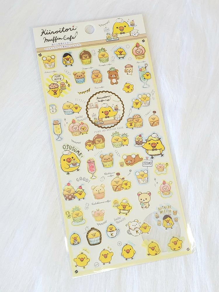 Kiiroitori Muffin Cafe Rilakkuma Sticker Sheet stickers Japan Cute Kawaii Gifts Collectible 2019