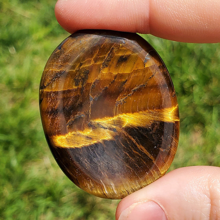 Tiger Eye Worry Stone Crystals Mineral Stones Natural BONUS Information Card Metaphysical Gifts