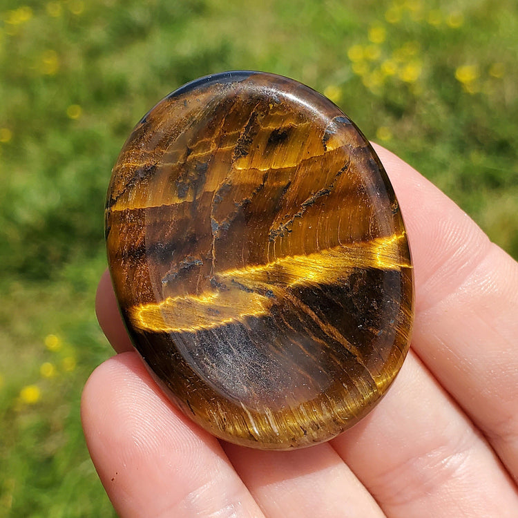 Tiger Eye Worry Stone Crystals Mineral Stones Natural BONUS Information Card Metaphysical Gifts