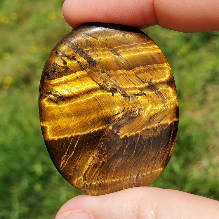 Tiger Eye Worry Stone Crystals Mineral Stones Natural BONUS Information Card Metaphysical Gifts