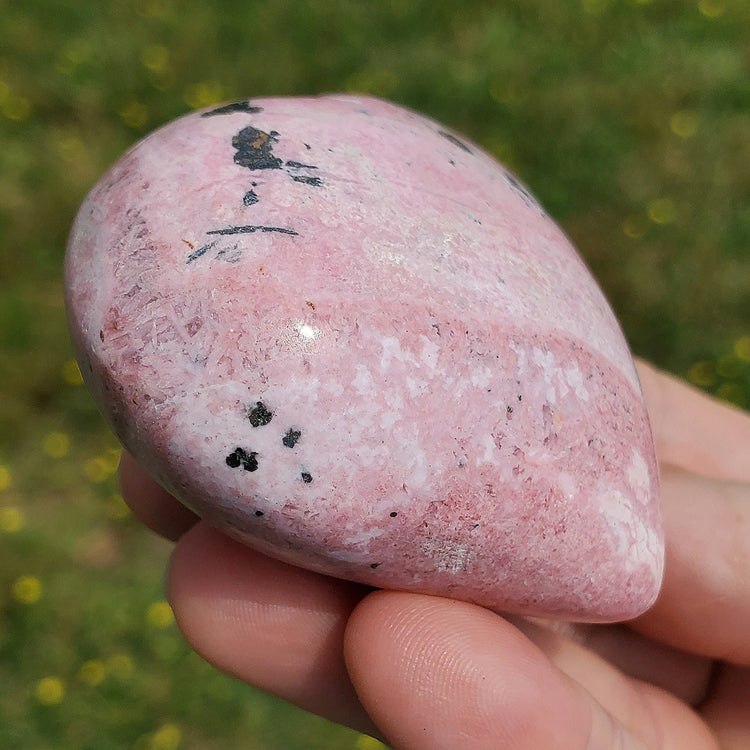 Rhodonite Rhodochrosite Heart Carving Crystals Minerals Metaphysical BONUS Info Card Collectible Gifts