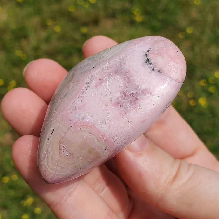 Rhodonite Rhodochrosite Heart Carving Crystals Minerals Metaphysical BONUS Info Card Collectible Gifts