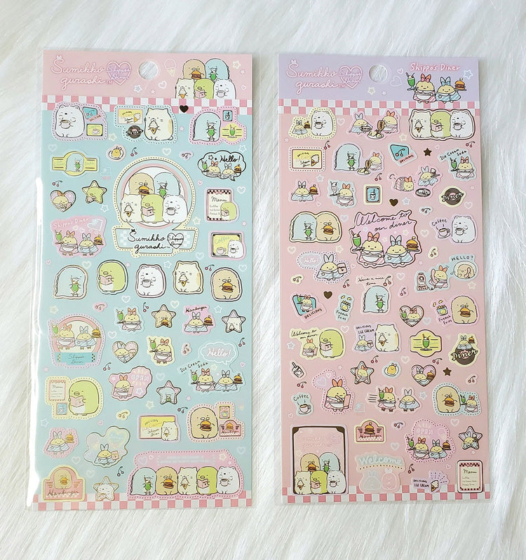 San-x Shippo's Diner Sumikko Gurashi Stickers Sticker Sheet Japan 2021 Kawaii