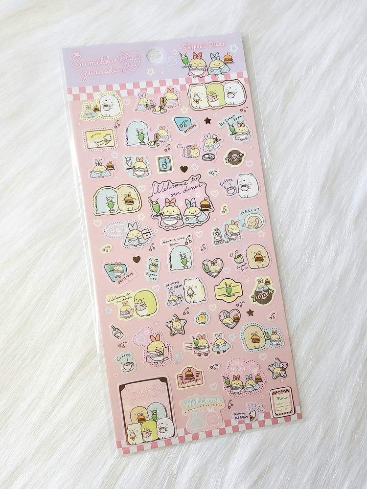 San-x Shippo's Diner Sumikko Gurashi Stickers Sticker Sheet Japan 2021 Kawaii