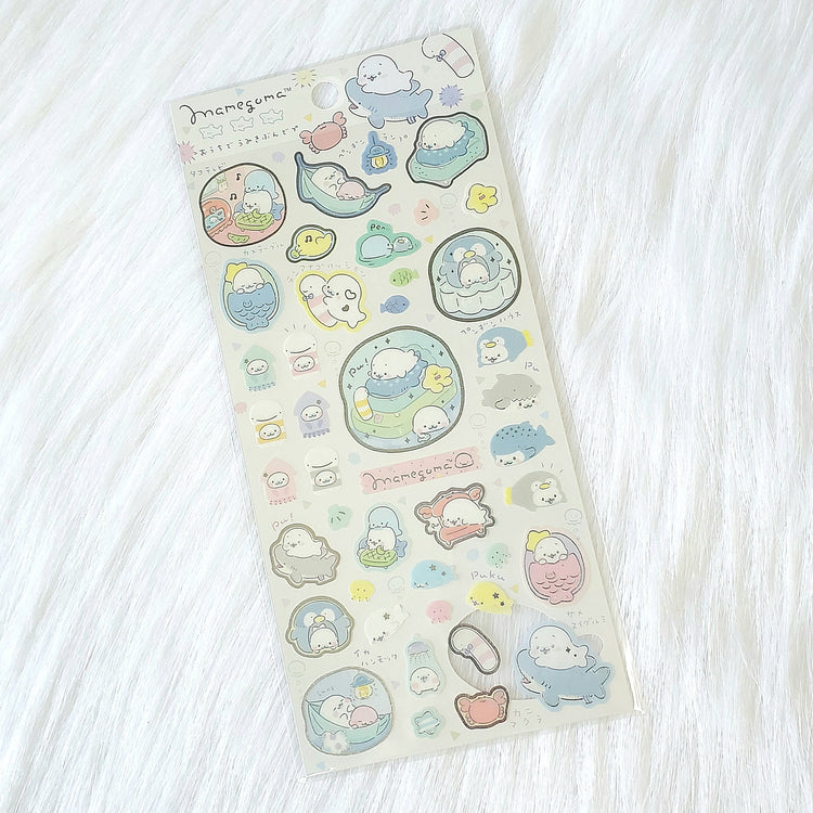 San-x Mamegoma Kawaii Sticker Sheet Sea Life Collectible Gifts Japan 2021