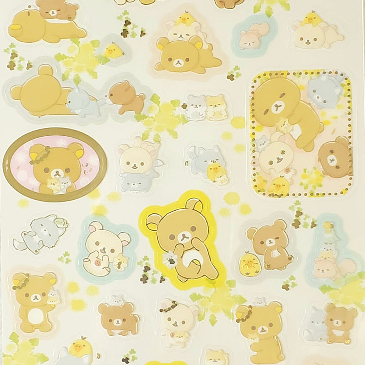 San-x Rilakkuma Korilakkuma Chairokoguma Hamster Stickers Sticker Sheet Japan Kawaii Stationery Collectible Gifts