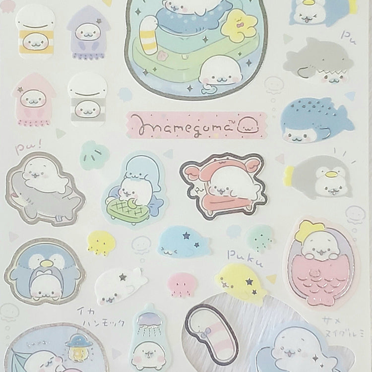 San-x Mamegoma Kawaii Sticker Sheet Sea Life Collectible Gifts Japan 2021