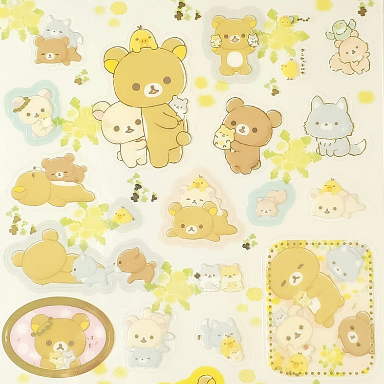 San-x Rilakkuma Korilakkuma Chairokoguma Hamster Stickers Sticker Sheet Japan Kawaii Stationery Collectible Gifts