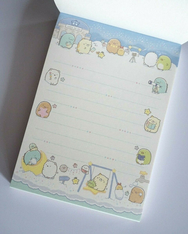 San-x Sumikko Gurashi Starry Sky Walk Large Memo Pad Kawaii Japan 2021 Stationery Collectible Gifts