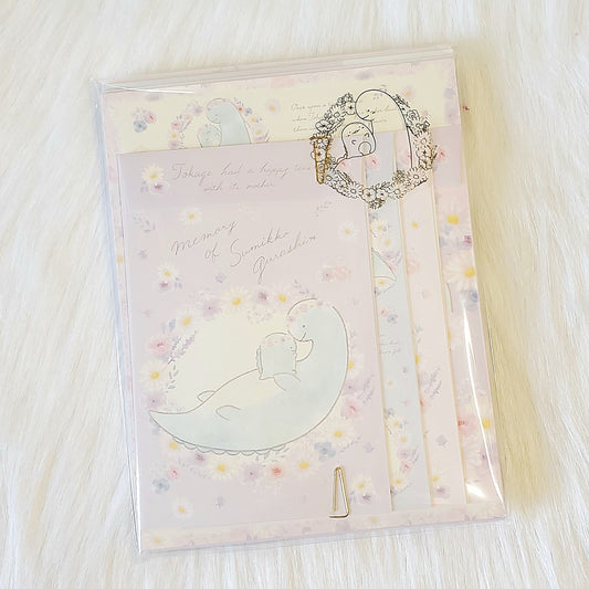 San-x Sumikko Gurashi Flowers from Sky Letter Set Stationery Kawaii Japan Mail Writing Collectible Gifts