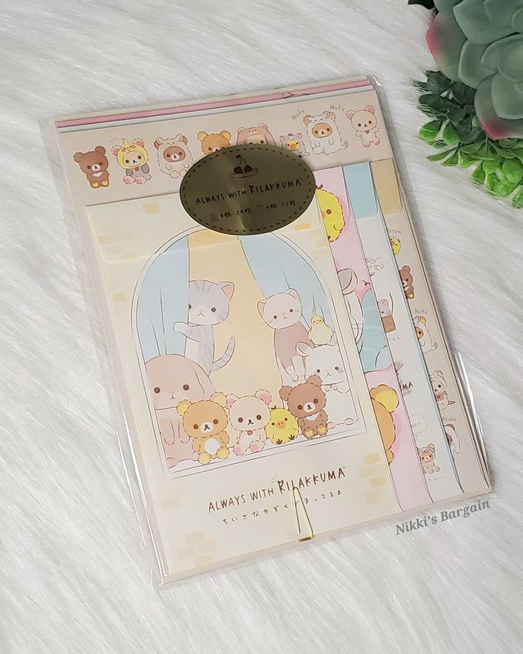 San-x Always With Rilakkuma Letter Set Stationery Kawaii Japan Mail Writing Collectible Gifts