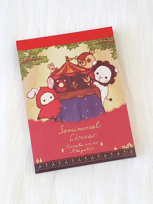 San-x Sentimental Circus Mini Memo Pad Red Riding Hood Stationery Gifts