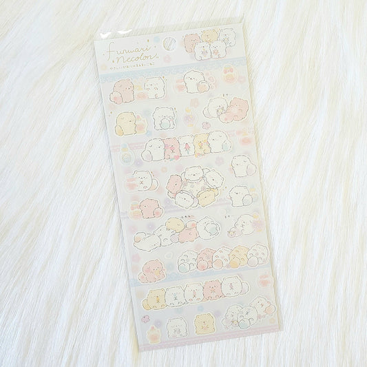 San-x Funwari Necolon Cat Stickers Sticker Sheet Kawaii Japan Collectible Cute Gifts B