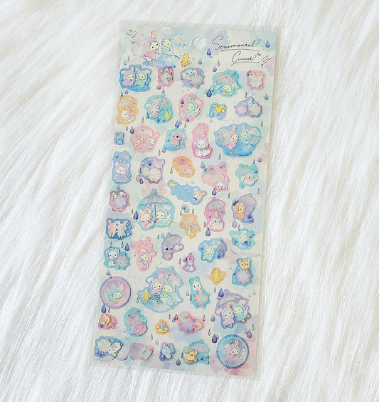 San-x Sentimental Circus Rainbow Over The Sky Stickers Sticker Sheet Kawaii Japan Collectible Cute Gifts