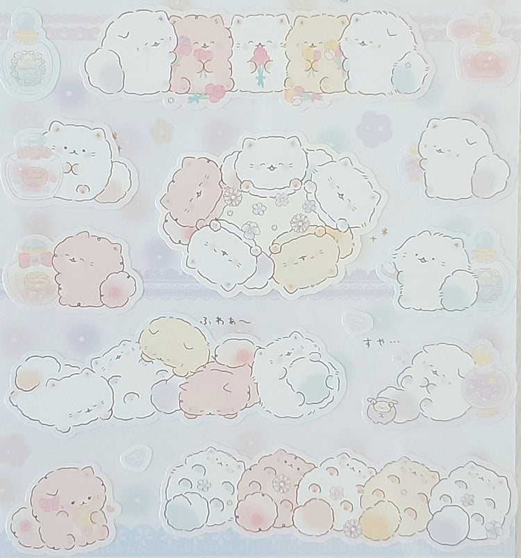 San-x Funwari Necolon Cat Stickers Sticker Sheet Kawaii Japan Collectible Cute Gifts B