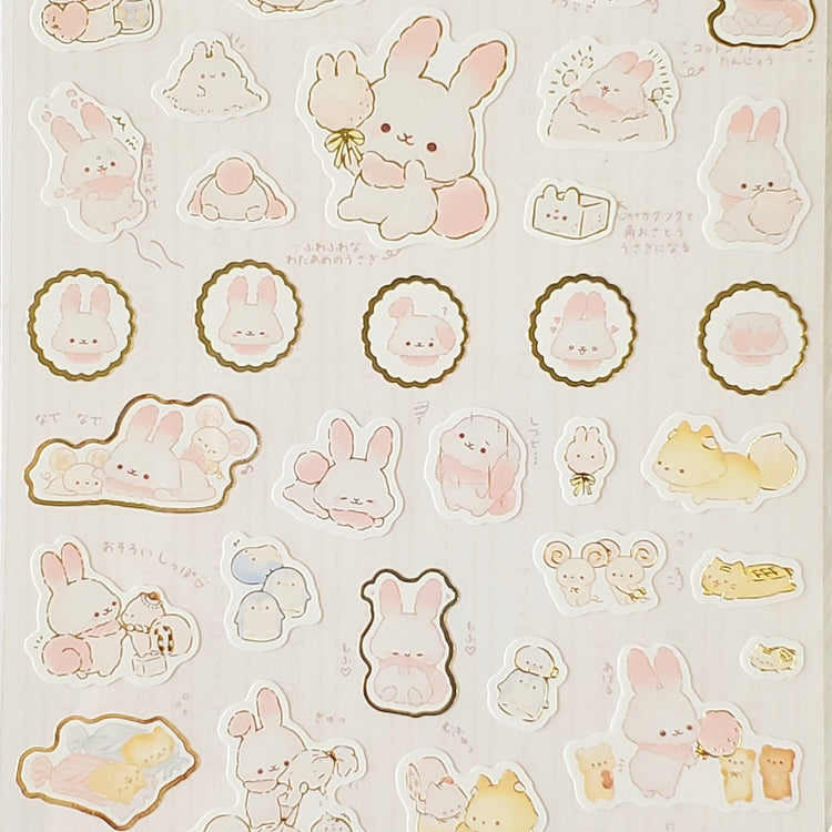 San-x Cotton Little Bunny Stickers Sticker Sheet Kawaii Japan Collectible Cute Gifts