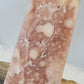 Pink Amethyst Flower Agate Tower Point BONUS Info Card Crystals Minerals Stones Natural Metaphysical Nature Reiki Sugary Collectible A1
