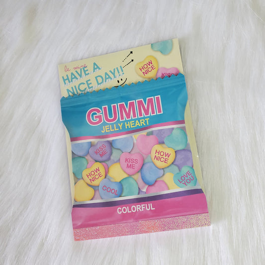 Q-lia Gummi Jelly Heart Die Cut Large Memo Pad Kawaii Japan Stationery Cute Gifts