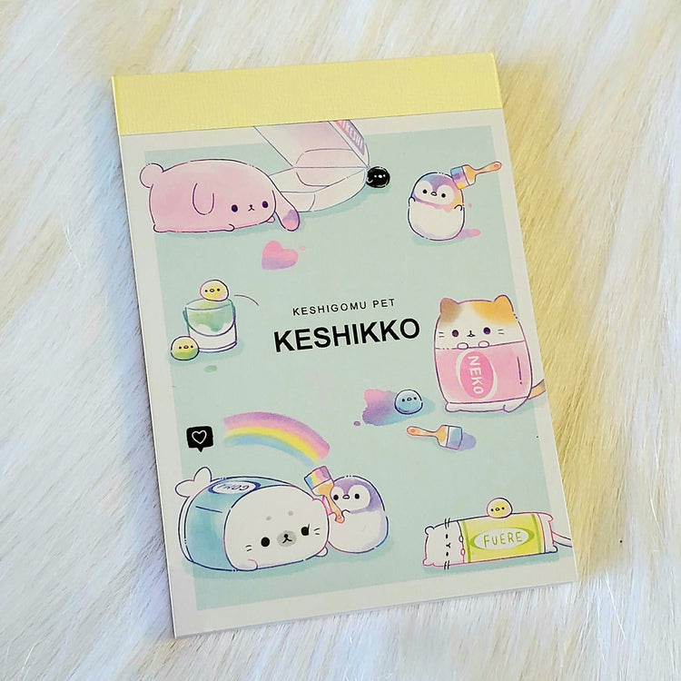 Keshikko Seal Crux Mini Memo Pad Kawaii Stationery Notepad Collectible Gifts B