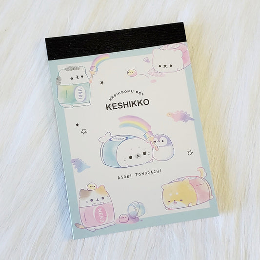 Keshikko Seal Crux Mini Memo Pad Kawaii Stationery Notepad Collectible Gifts A