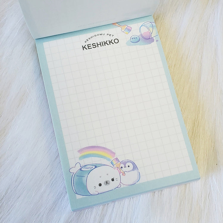 Keshikko Seal Crux Mini Memo Pad Kawaii Stationery Notepad Collectible Gifts B