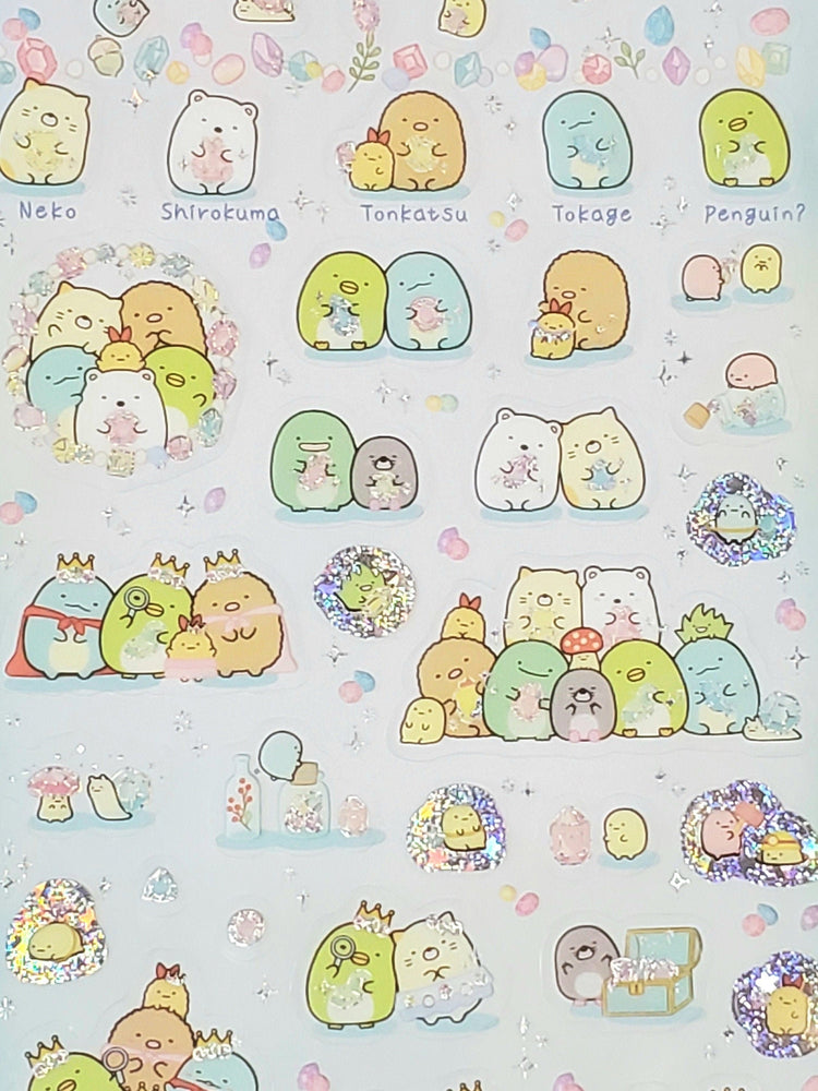 Sumikko Gurashi Sticker Sheet stickers Holographic Japan Cute Kawaii Gifts Collectible B