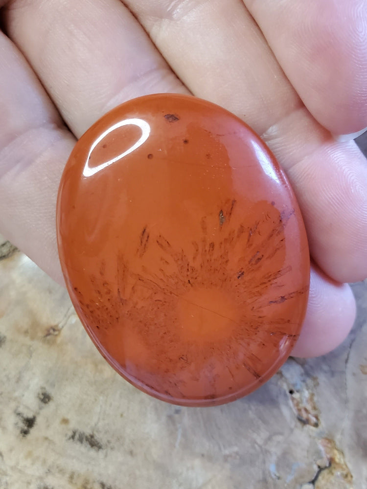 Red Jasper Worry Stone Beautiful Crystals Mineral Stones Natural BONUS Info Card Metaphysical Gifts RJ1