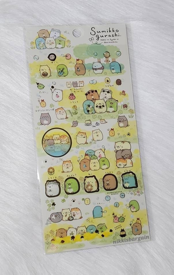 San-x Sumikko Gurashi Kawaii Flowers sticker Sheet stickers Japan Planners Stationery Back To School B