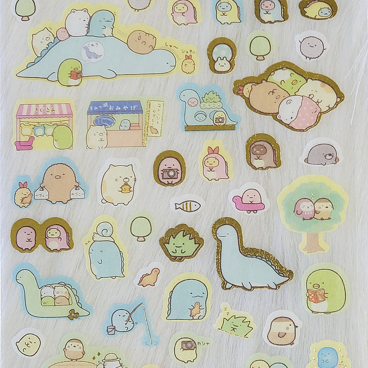 San-x Sumikko Gurashi Lizard Seal Kawaii Stickers Sticker Sheet Japan 2016