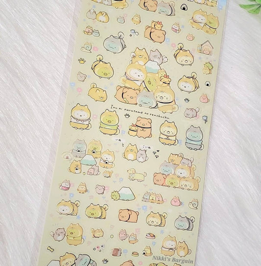 San-x Sumikko Gurashi Dog Costume Sticker Sheet stickers Japan 2022 A