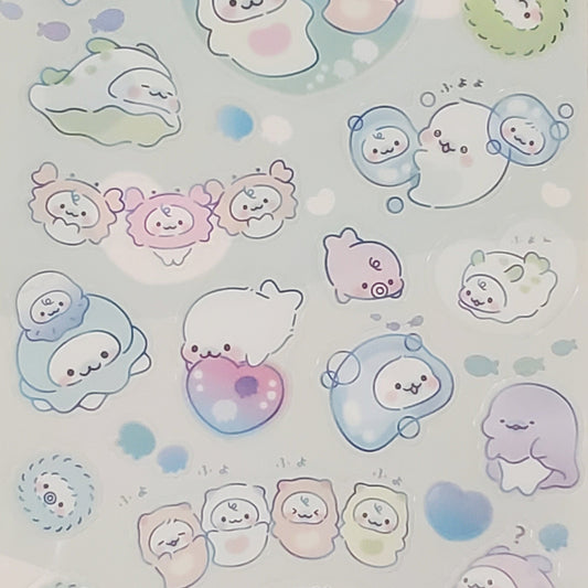 San-x Mamegoma Kawaii Sticker Sheet Sea Snails Moss Collectible Gifts Japan 2023