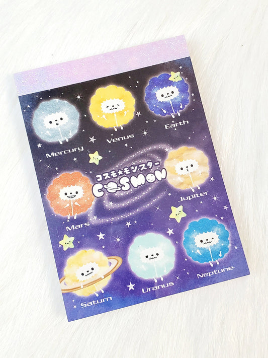 Crux Cosmon Astrology Planets Kawaii Puffs Japan Paper Mini Memo Pad Stationery Gifts Notes Mail