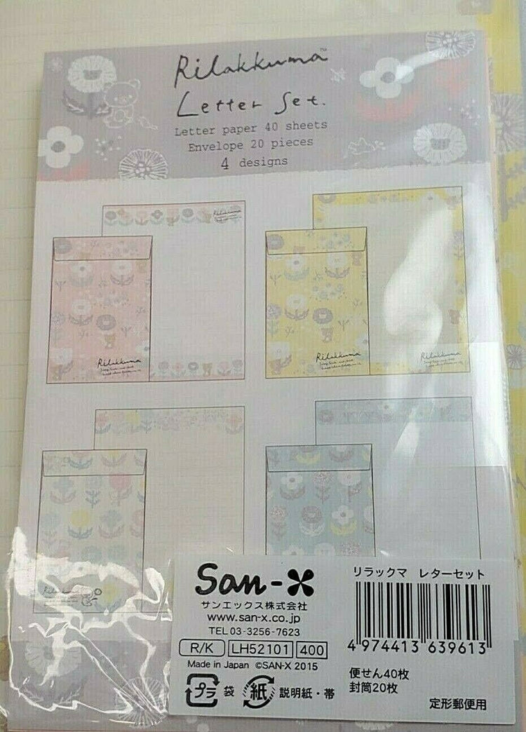 San-x Rilakkuma Hide And Seek Letter Set stationery Japan Retro Kawaii 2015