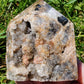 Dark Druzy Agate Tower BONUS Info Card Crystals Minerals Stones Natural Metaphysical Nature Reiki Collectible