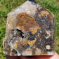 Dark Druzy Agate Tower BONUS Info Card Crystals Minerals Stones Natural Metaphysical Nature Reiki Collectible