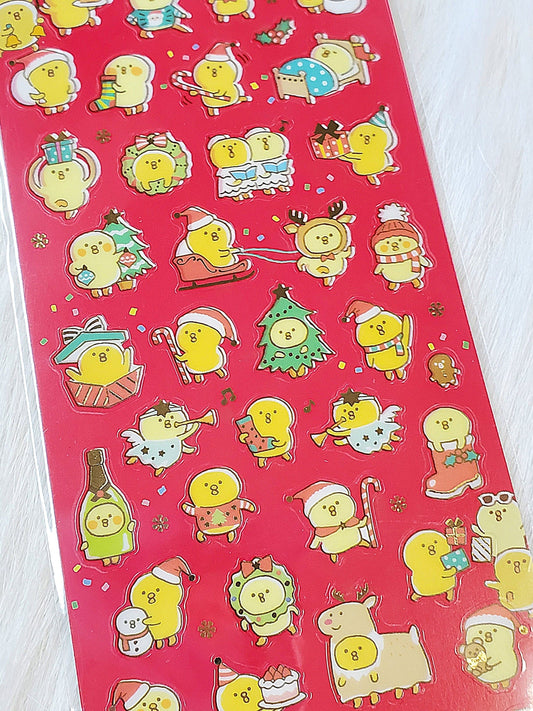 Mind Wave Christmas Chicks Chickens Stickers Sticker Sheet Japan Kawaii Stationery Winter Selection Gifts for Her