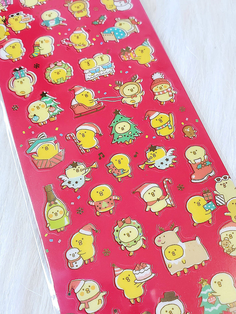 Mind Wave Christmas Chicks Chickens Stickers Sticker Sheet Japan Kawaii Stationery Winter Selection Gifts for Her