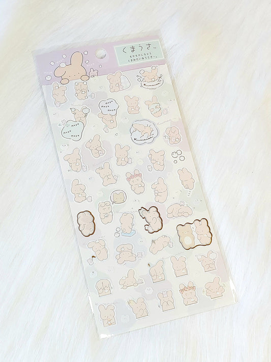 San-x Kumausa Stickers Sticker Sheet Japan Kawaii Dust Bunny Collectible Gifts Stationery B