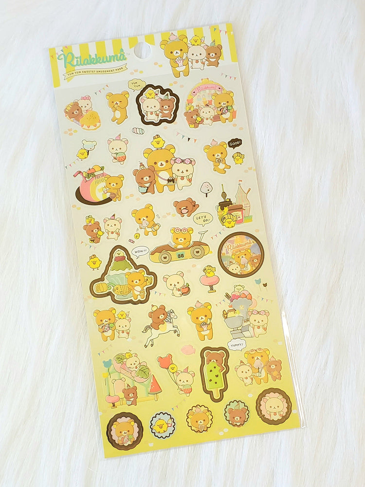 San-x Rilakkuma Korilakkuma Amusement Park Stickers Sticker Sheet Japan Kawaii Stationery A