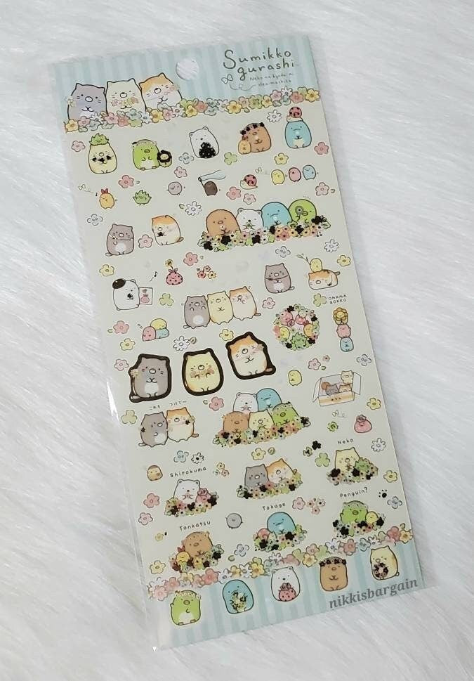 San-x Sumikko Gurashi Kawaii Flowers sticker Sheet stickers Japan 2019