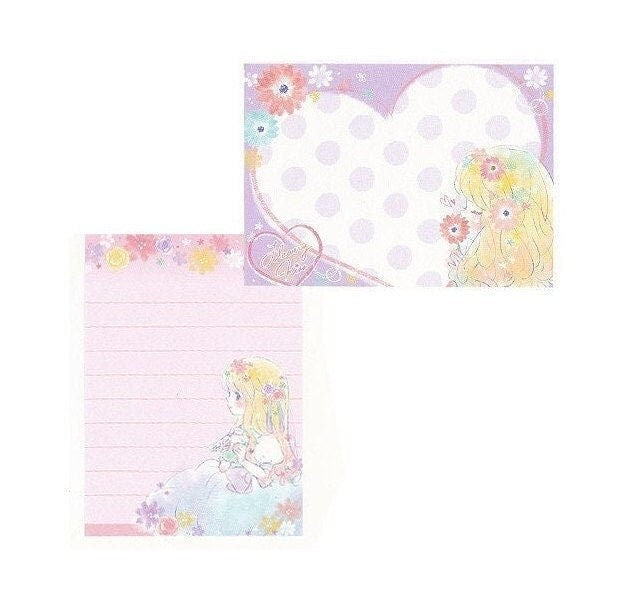 Flowery Kiss Mini Memo Pad Kawaii Kamio Japan Stationery Sweet