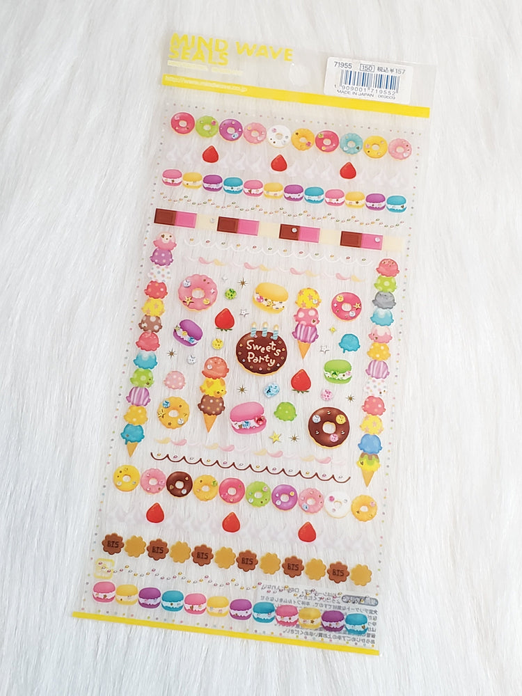 Mind Wave Sweets Party Stickers Sticker Sheet Japan Kawaii Cute Collectible Gifts Stationery