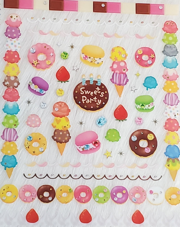 Mind Wave Sweets Party Stickers Sticker Sheet Japan Kawaii Cute Collectible Gifts Stationery